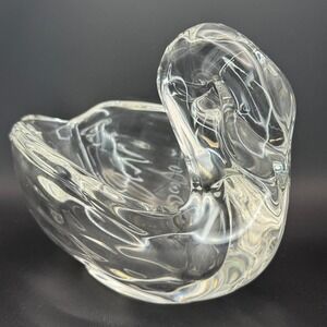 Sasaki Crystal Swan Bowl Candy Dish Trinket Holder Centerpiece Decor‎